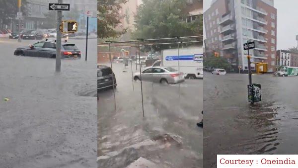 न्यू यॉर्क में भारी बारिश, गवर्नर ने लगाई इमरजेंसी