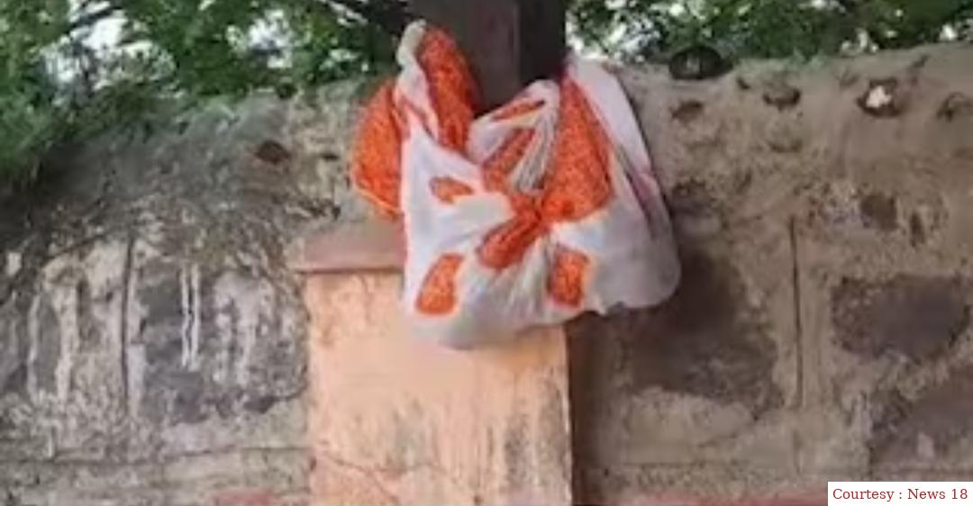 Humanity became embarrassed, newborn girl hangs on tree