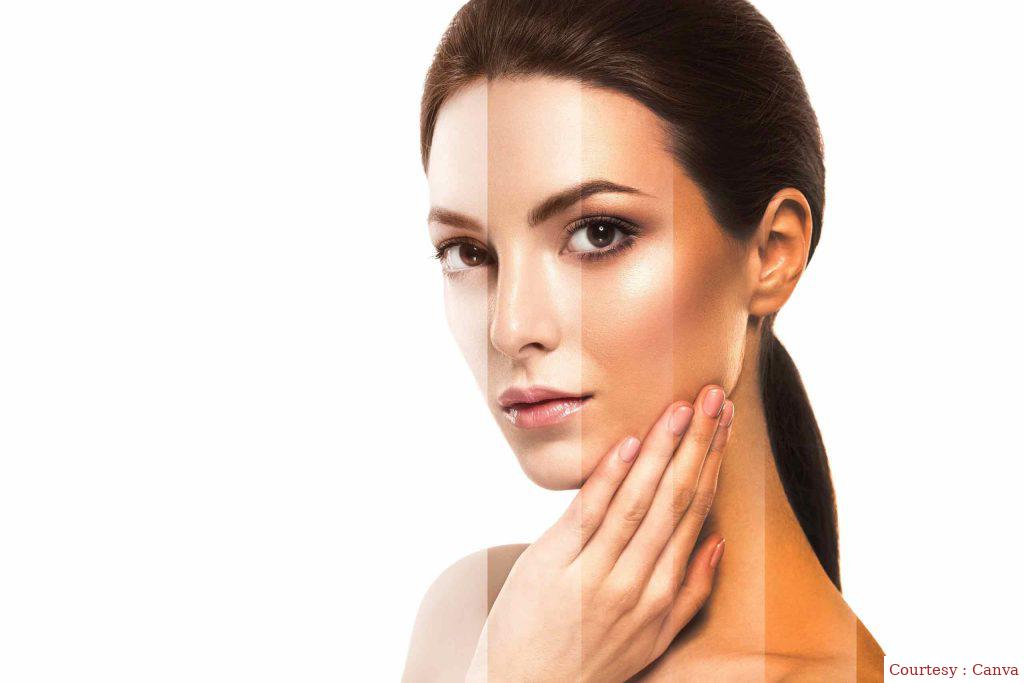 If the face is turning black from the sun, then mix these two things and apply