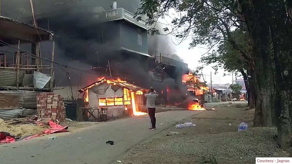Imphal violence: Attempts to burn warehouse, fire in leaders houses, and security forces struggle