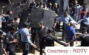 Imran Khan got arrested outside the court and whisked away by Paramilitary Personnel