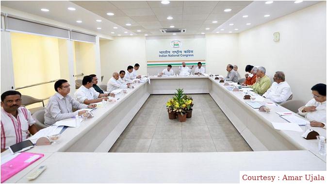 कांग्रेस की CWC की बैठक में उम्मीदवारों के नामों पर मंथन।