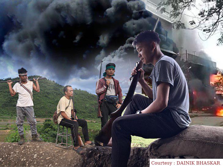 मणिपुर के हर नागरिक के हाथ में हथियार, प्रशासन गायब।