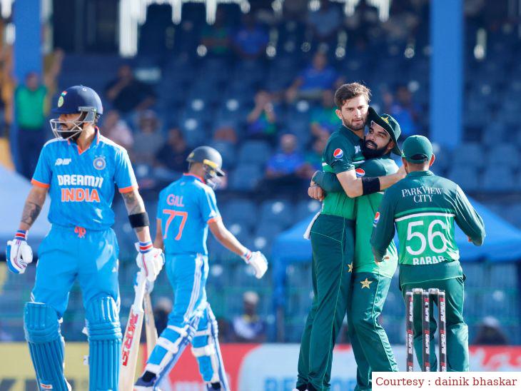 बारिश के कारण डेढ़ घंटे तक रुका भारत-पाकिस्तान का मैच, ओवर्स होंगे कम।