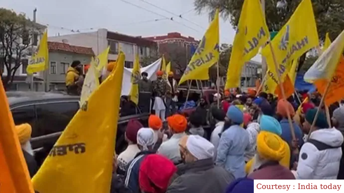 India shows its strong protests after vandalization of Indian Consulate General in San Francisco.