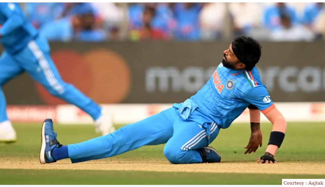 भारतीय क्रिकेट टीम के ऑलराउंडर हार्द‍िक पंड्या चोटिल,वर्ल्ड कप का फाइनल मैच नहीं खेल पाएंगे।