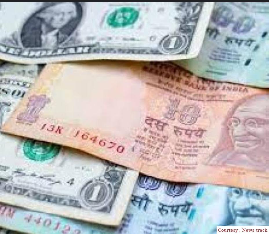 Indian rupee declined against the dollar.