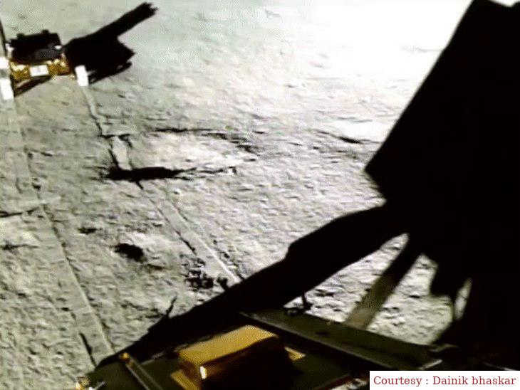 ISRO shared 10 photos and 4 videos taken from Vikram-learning.