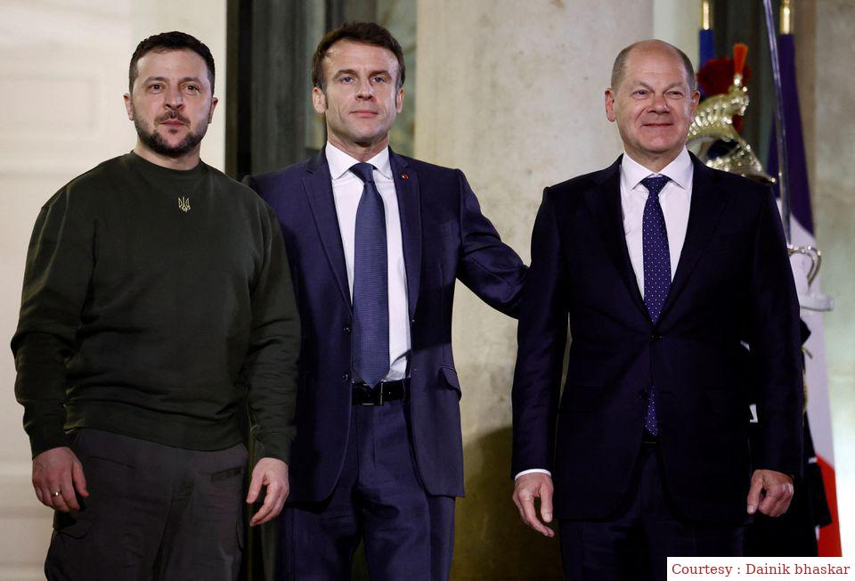 Jailonsky arrived to meet the President of France.