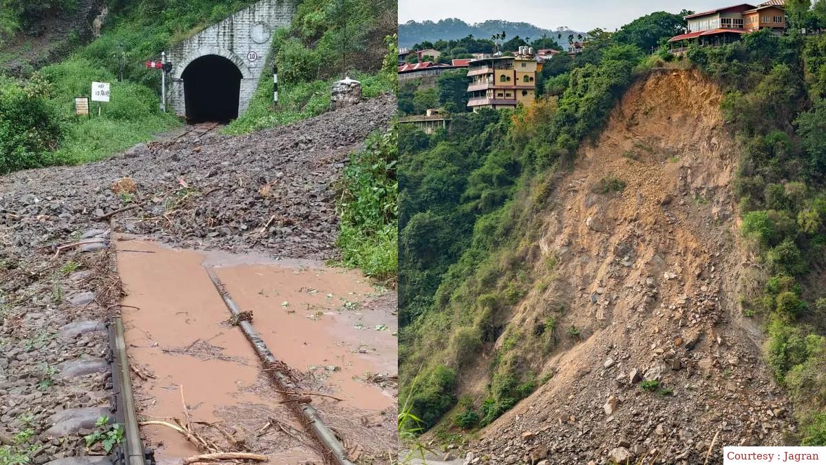 Kalka-Shimla rail track stopped due to rain due to rain