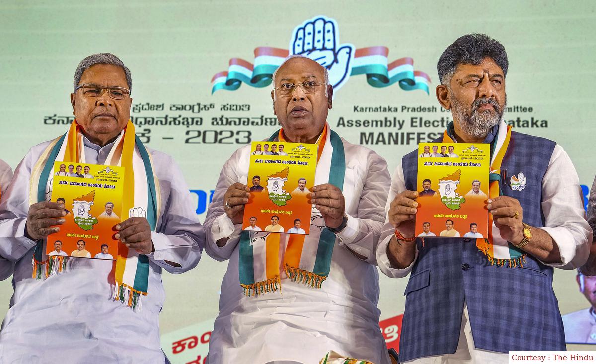 Karnataka election update: Congress releasing the manifesto, promised to repeal ‘anti-people laws’.
