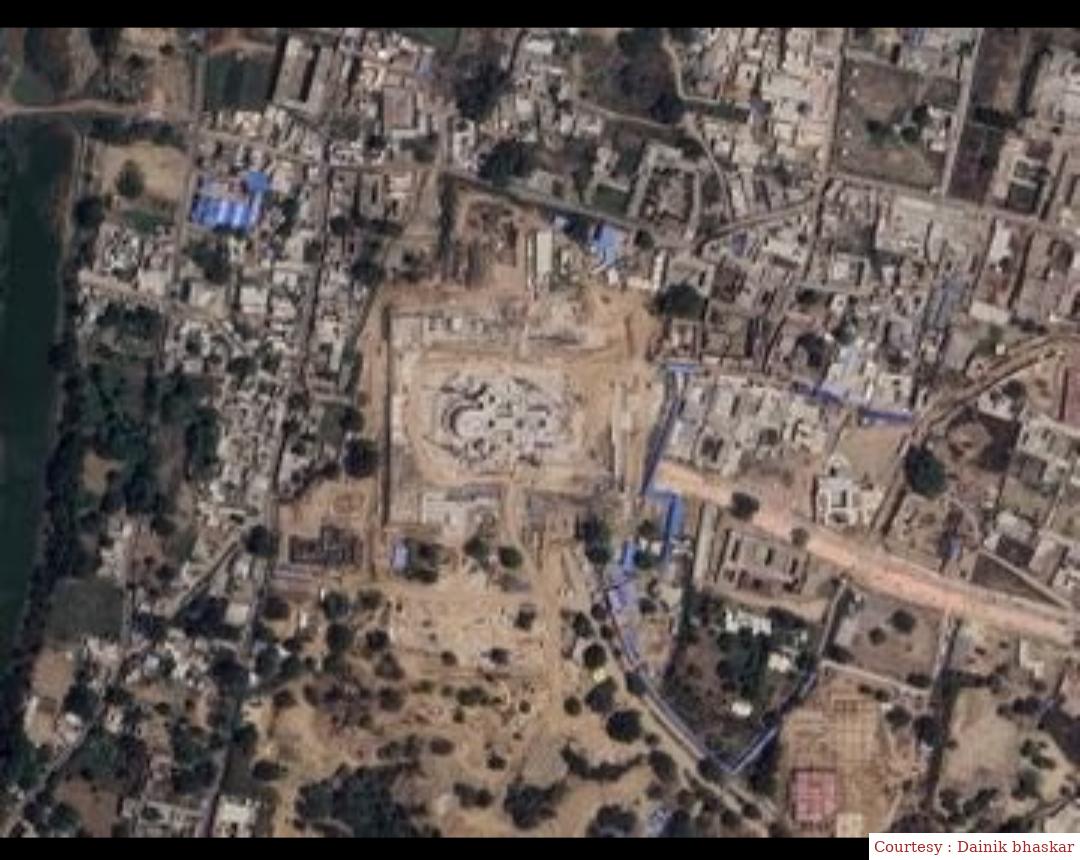जानिए स्पेस से कैसा दिखता है राम मंदिर, इसरो ने दिखाई तस्वीर