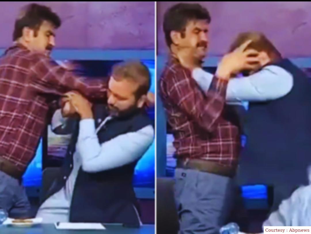 पाकिस्तान में लाइव शो के दौरान नेताओं में मारपीट