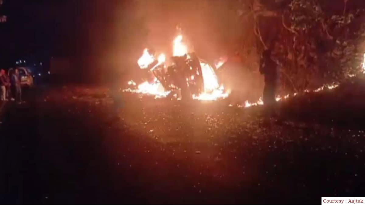 Madhya Pradesh caught fire in bus, 13 people burnt alive