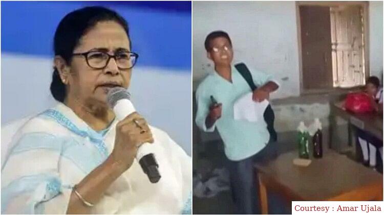 दंगा भड़काने के मामले में भाजपा पर इल्जाम लगाती ममता बनर्जी।