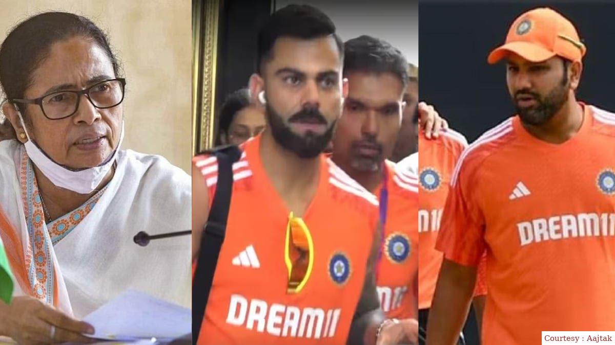 टीम इंडिया की प्रैक्टिस जर्सी पर भगवा रंग देख भड़की ममता बैनर्जी