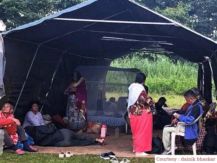 Manipur: The last 10 cookie family also left Imphal, was forcibly shifted to Kangpokpi.