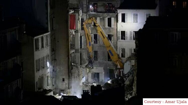 फ्रांस में ढह गईं कई इमारत।