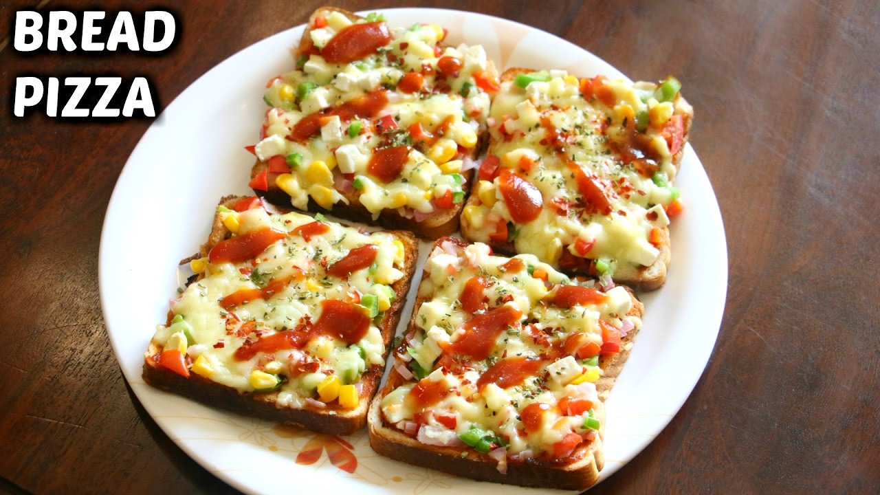 Bread pizza at home