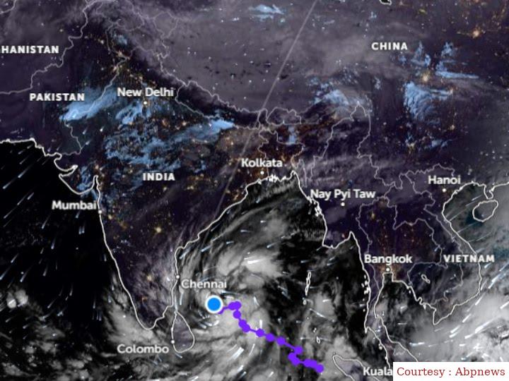 Michong storm will hit Andhra Pradesh on 5 December