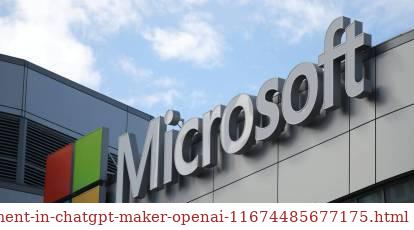Microsoft added $10 billion on their investment to ChatGPT maker OpenAI