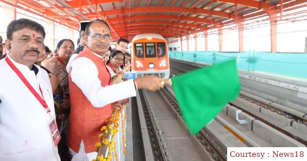 एमपी सीएम शिवराज ने भोपाल मेट्रो को दिखाई हरी झंडी