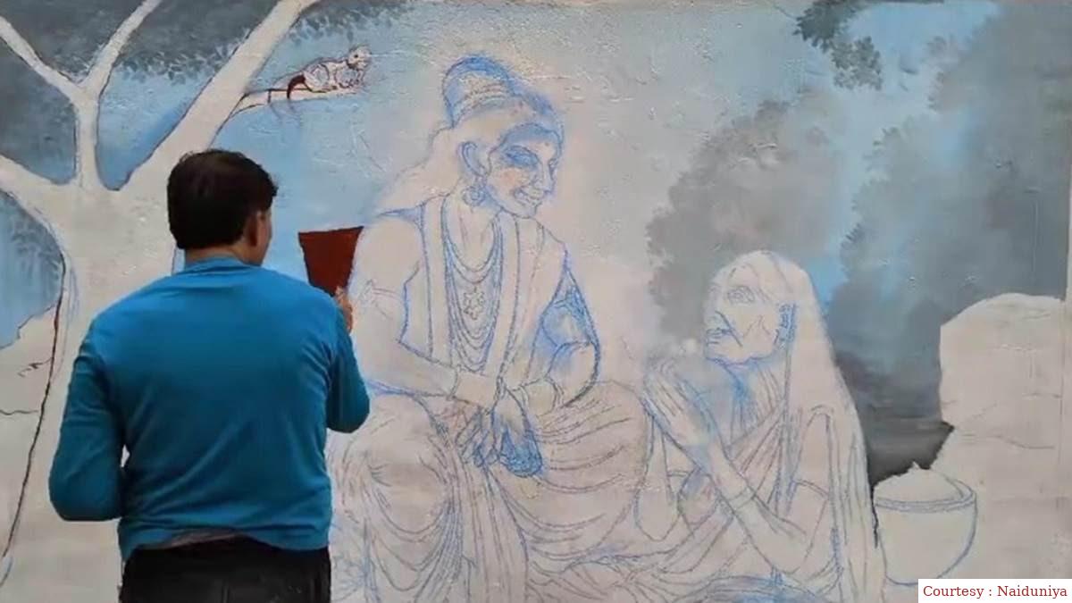 एमपी के आर्टिस्ट ने दी अयोध्या के कलाकार को ट्रेनिंग