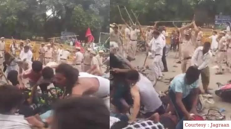 Muharram procession, policemen injured by stone pelting; Uproar due to the ruckus of youth!