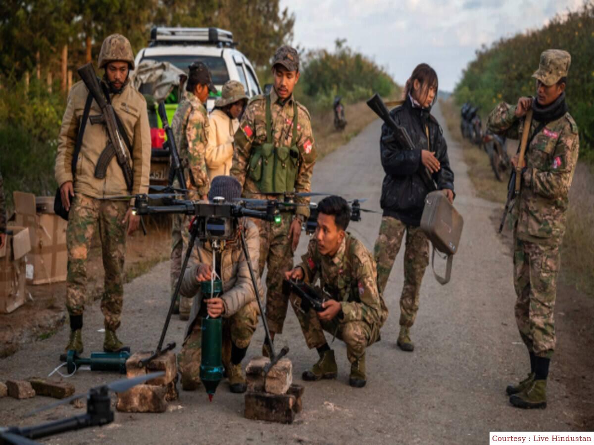 भारत बॉर्डर से लगे शहर पर म्यांमार के विद्रोही समूह ने किया कब्जा ।
