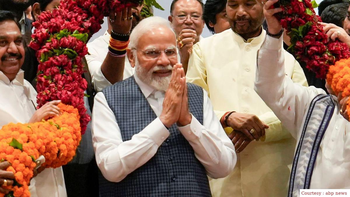 प्रधानमंत्री नरेंद्र मोदी के साथ एनडीए सांसदों की दिल्ली में बैठक