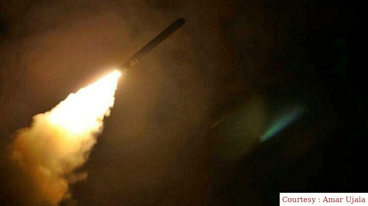 उत्तर कोरिया ने दागी बैलिस्टिक मिसाइल।