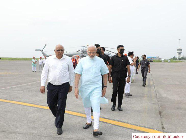 On a two -day Gujarat tour, Modi made many comments about the opposition.
