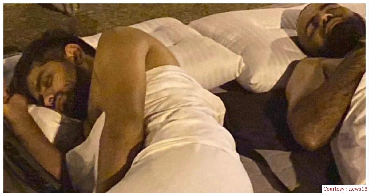 Pakistans star batsman appeared sleeping in Mujdalifa.
