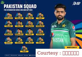 एशिया कप के लिए पाकिस्तानी टीम घोषित