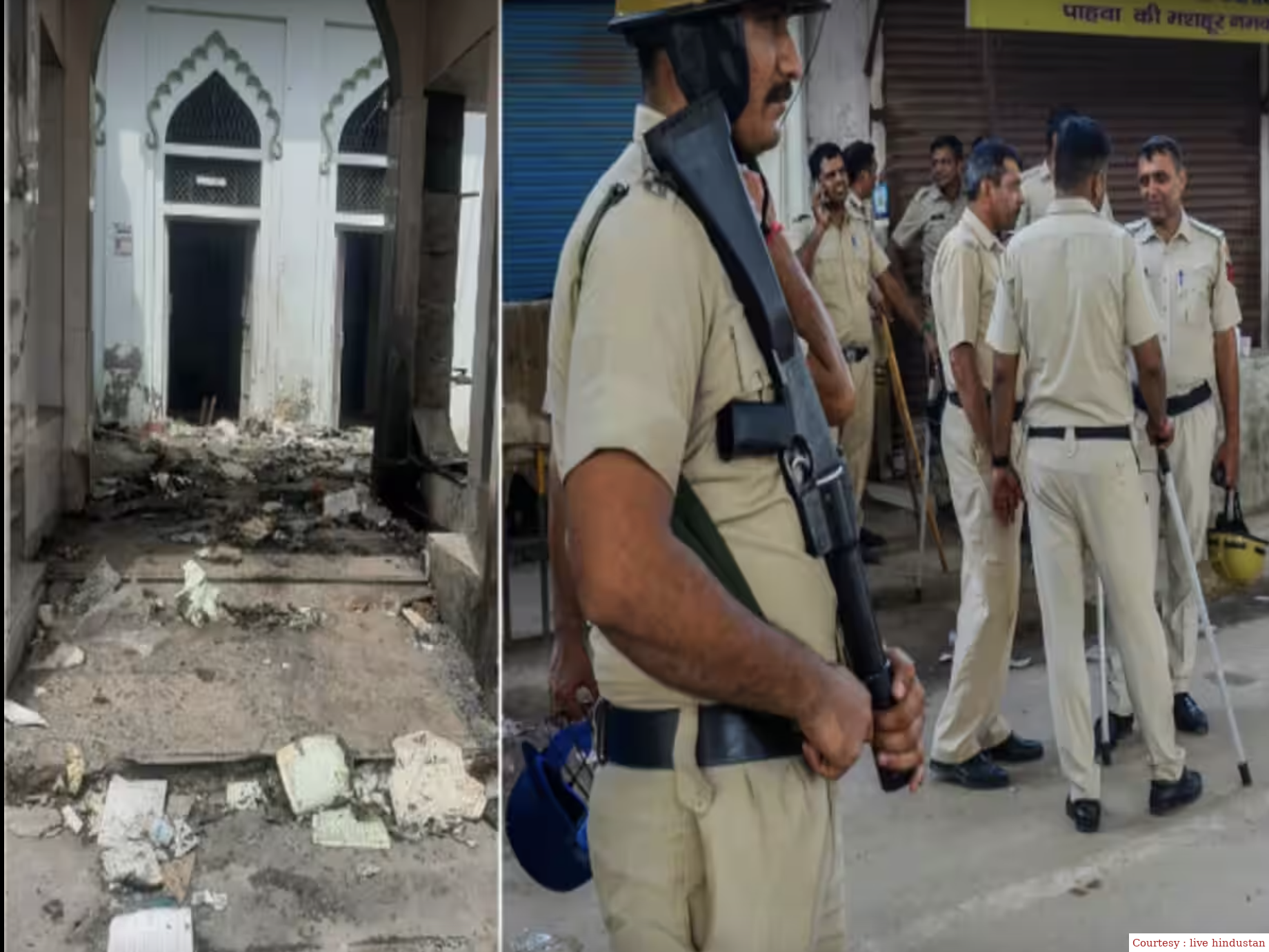 Palwal Mosque violence: sabotage and petrol bombs, stress increased; Police patrolling, preparation for strict action.