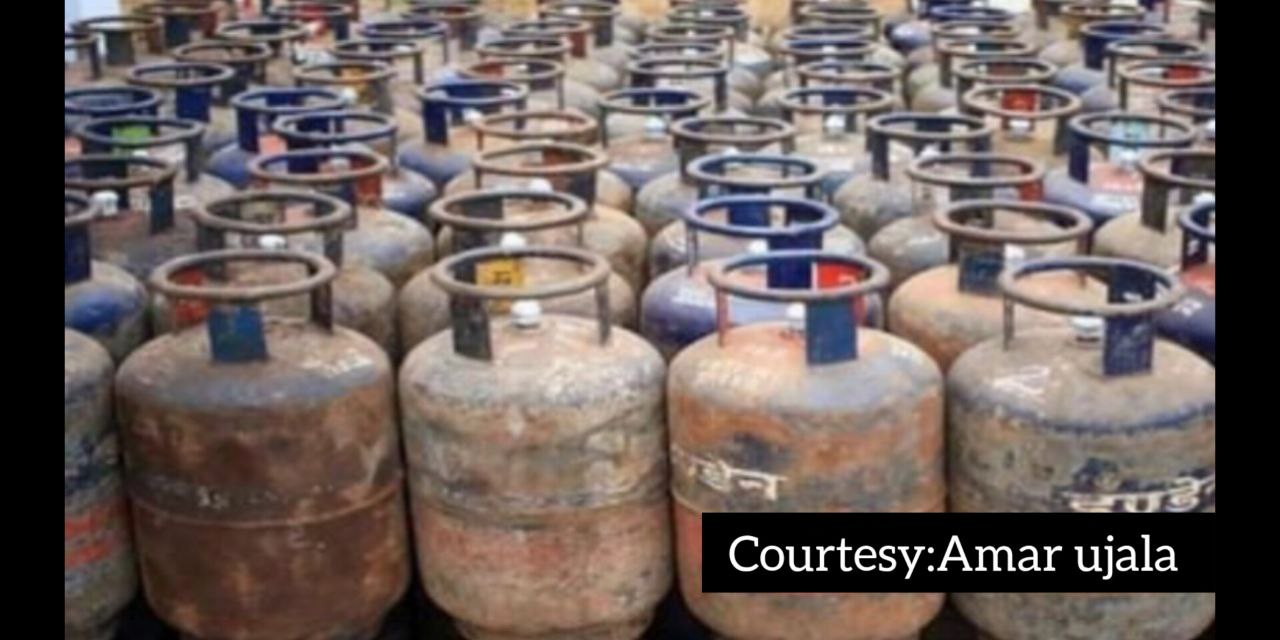कॉमर्शियल गैस सिलेंडर की कीमत में फिर वृद्धि।