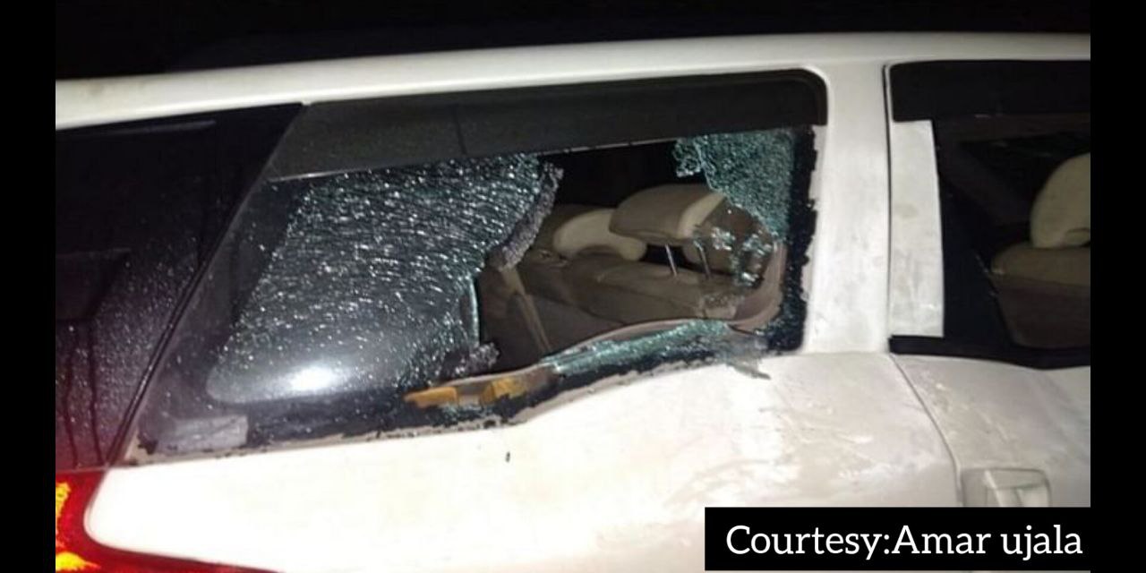 Unidentified mob attack at the house of former Tripura Chief Minister.