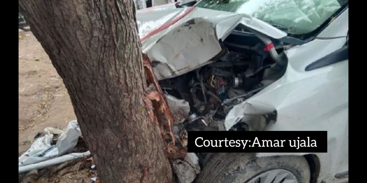 A terrible accident occurred with the vehicle of devotees.