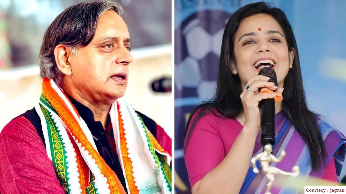 Pictures of Shashi Tharoor and Mahua Moitra go viral