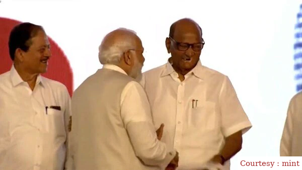 PM Modi and Sharad Pawar exchange jovial banter in Pune function