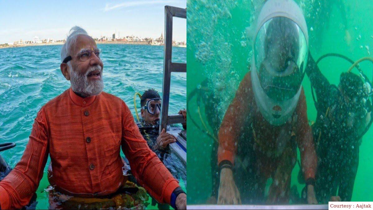 PM Modi diverted scuba in Dwarka