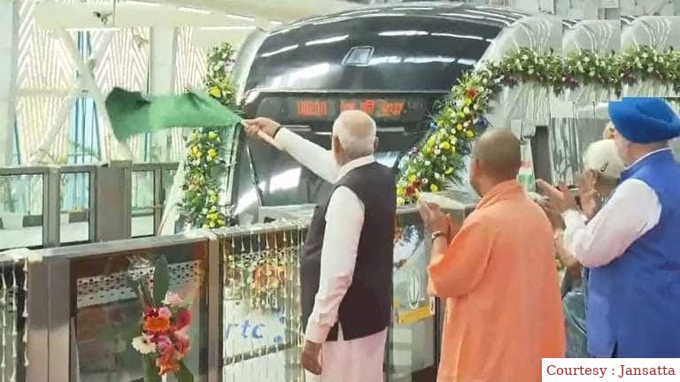पीएम मोदी ने देश की पहली रैपिड ट्रेन का उद्घाटन किया।
