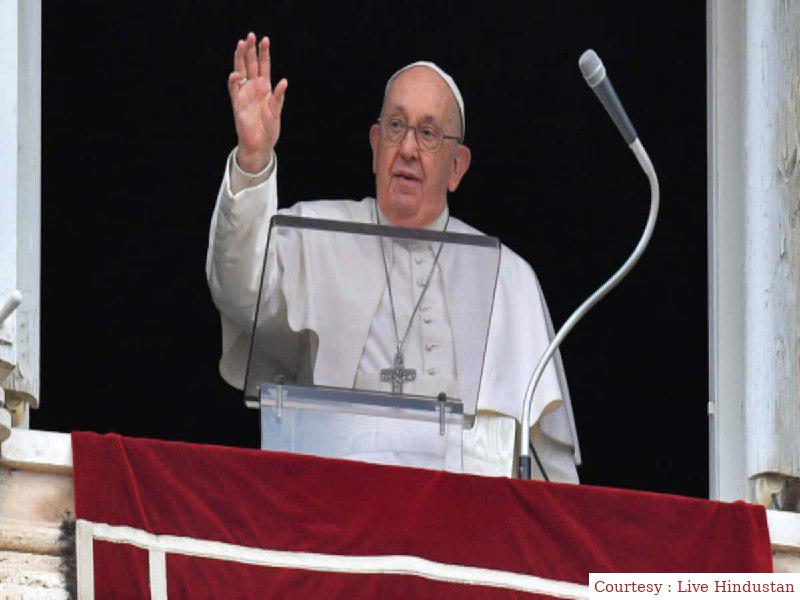 Pope Francis standing to ban the world against surrogacy.