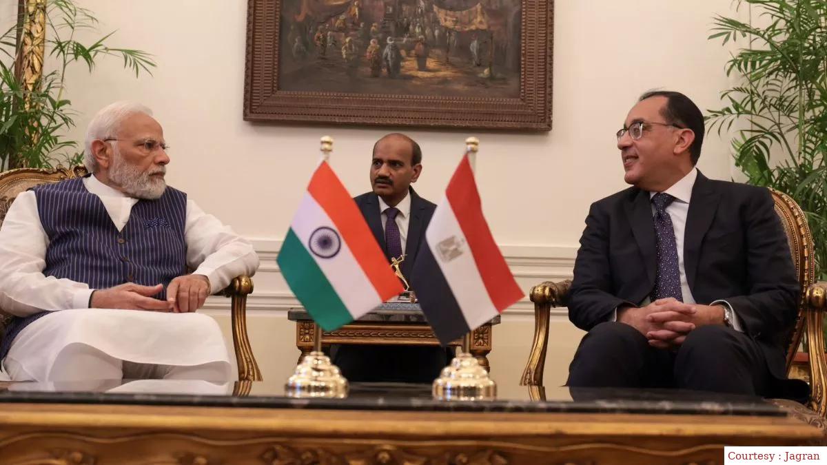 आर्थिक सहयोग को मजबूत करने के लिए भारत के  प्रधानमंत्री का मिस्र के राष्ट्रपति के साथ महत्वपूर्ण बैठक