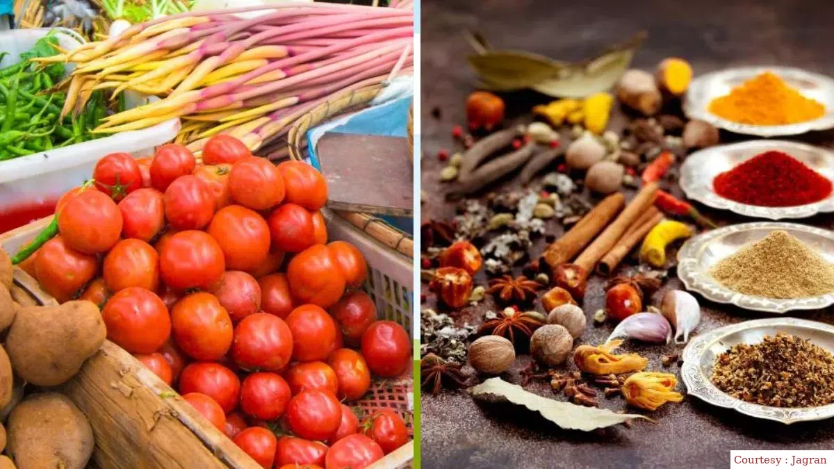 टमाटर और मसालों के दाम तेजी से बढ़े, आम की बिक्री में उछाल