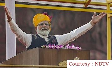 प्रधानमंत्री मोदी ने स्वतंत्रता दिवस भाषण में बड़े लक्ष्यों की रूपरेखा दी।