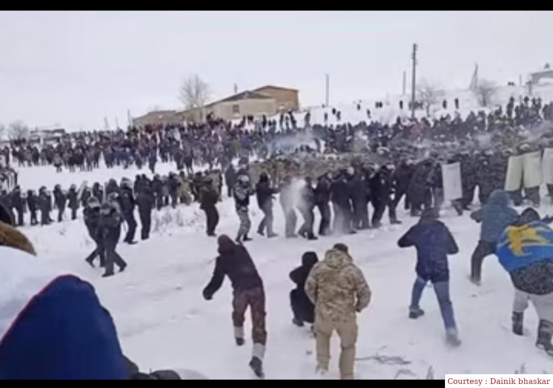 Protests in Russia in minus 20 degree mercury