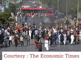 RSS And BJP held responsible for getting violent following Imran Khan's Arrest.