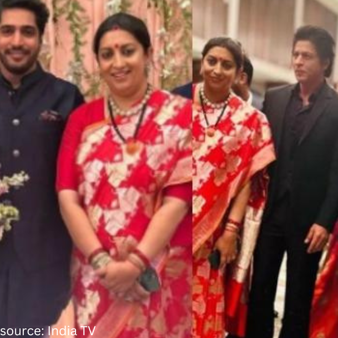Shah Rukh Khan looked handsome in black at Smriti Irani's daughter's reception
