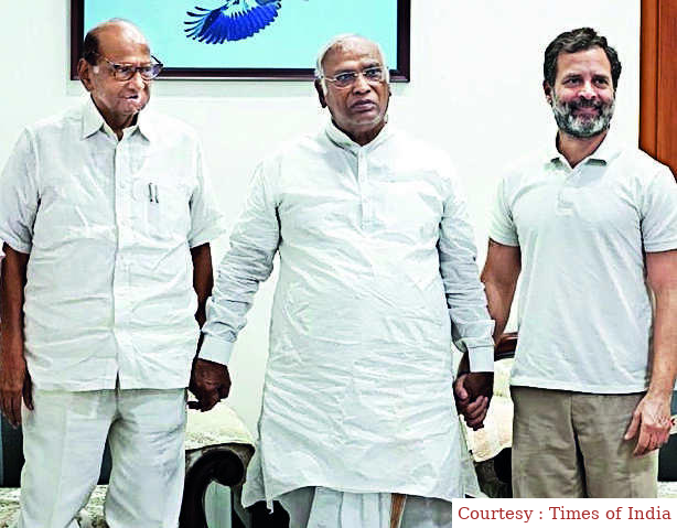 Sharad Pawar meets Rahul Gandhi, Kharge to discuss opposition unity